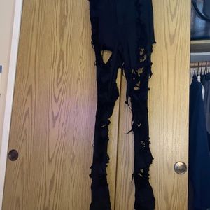 Ripped high top jeans